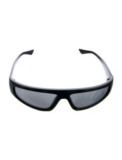 Pre-owned Ray Ban Izaz Bio-based Shield Sunglasses In Black