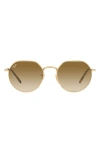 Ray Ban Ray-ban Jack 53mm Gradient Sunglasses In Arista / Clear Gradient Brown