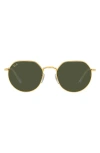 Ray Ban Ray-ban Jack 55mm Irregular Sunglasses In Green