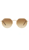 Ray Ban Jack In Arista & Clear Gradient Brown