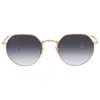 Ray Ban Jack Blue Gradient Gray Oval Unisex Sunglasses Rb3565 001/86 51 In Gold