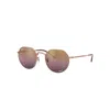 Ray Ban Jack Chromance Sunglasses Rose Gold Frame Red Lenses Polarized 53-20 In Rose Gold