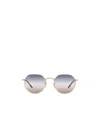 Ray Ban Jack Sunglasses Gold Frame Blue Lenses 53-20 In Nude