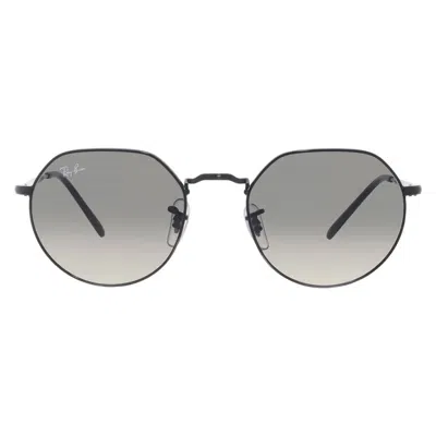 Ray Ban Jack Grey Gradient Irregular Unisex Sunglasses Rb3565 002/71 51 In Black