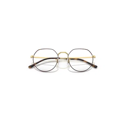 Ray Ban Jack Optics Eyeglasses Matte Arista Gold Frame Clear Lenses Polarized 49-20
