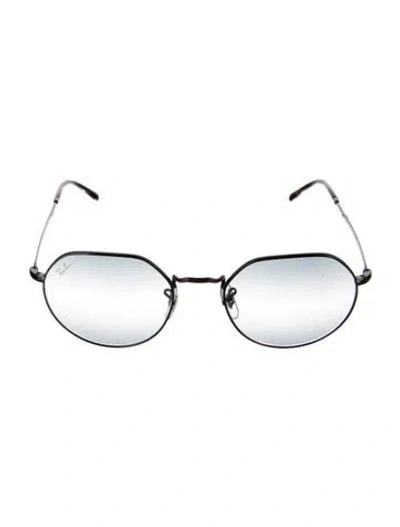 Pre-owned Ray Ban Jack Oversize Sunglasses In Gold