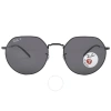 Ray Ban Jack Polarized Black Irregular Unisex Sunglasses Rb3565 002/48 55 In Black
