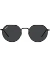 Ray Ban Rb3565 Jack Hexagonal-frame Metal And Acetate Sunglasses In Black