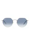Ray Ban Jack Round-frame Sunglasses In Silver