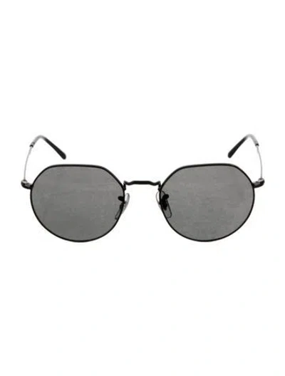 Pre-owned Ray Ban Jack Round Sunglasses In Black