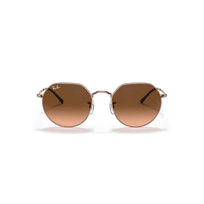 Ray Ban Jack Sunglasses Copper Frame Pink Lenses 51-20