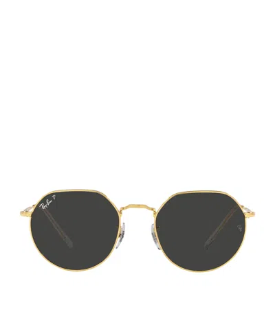 Ray Ban Jack Sunglasses In Gold