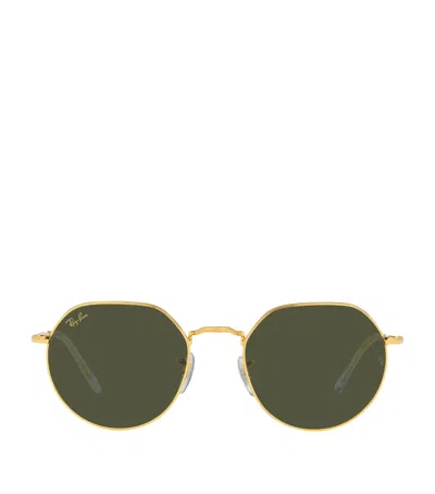 Ray Ban Jack Sunglasses In Gold