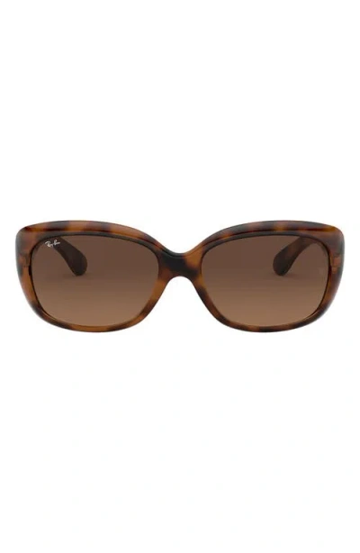 RAY BAN RAY-BAN JACKIE 58MM RECTANGULAR SUNGLASSES