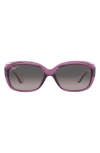 Ray Ban Rb4101 Jackie Ohh Rectangle-frame Acetate Sunglasses In Purple