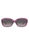 Ray Ban Rb4101 Jackie Ohh Rectangle-frame Acetate Sunglasses In Transparent Violet