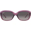 Ray Ban Rb4101 Jackie Ohh Rectangle-frame Acetate Sunglasses In Purple