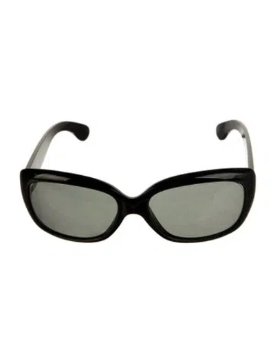 Pre-owned Ray Ban Jackie Ohh Cat-eye Sunglasses In Black