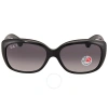 Ray Ban Jackie Ohh Grey Gradient Rectangular Ladies Sunglasses Rb4101 601/t3 58 In Black