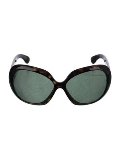 Pre-owned Ray Ban Jackie Ohh Ii Oversize Sunglasses In Brown