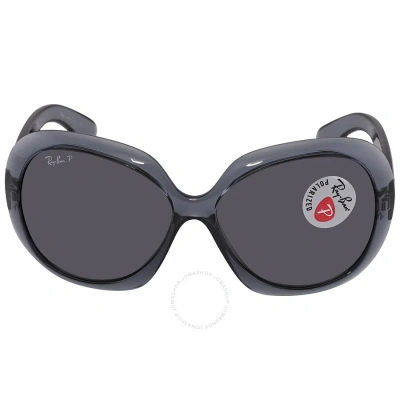 Ray Ban Jackie Ohh Ii Transparent Grey Butterfly Ladies Sunglasses Rb4098 659281 60 In Blue / Grey