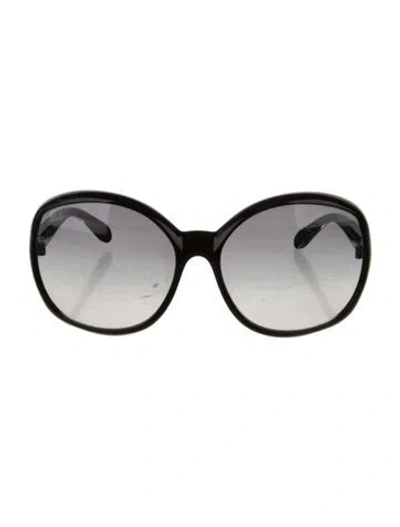 Pre-owned Ray Ban Jackie Ohh Iii Oversize Sunglasses In Black