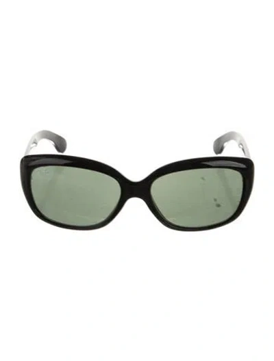 Pre-owned Ray Ban Jackie Ohh Square Sunglasses In Black