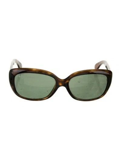 Pre-owned Ray Ban Jackie Ohh Square Sunglasses In Brown