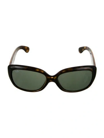 Pre-owned Ray Ban Jackie Ohh Square Sunglasses In Brown
