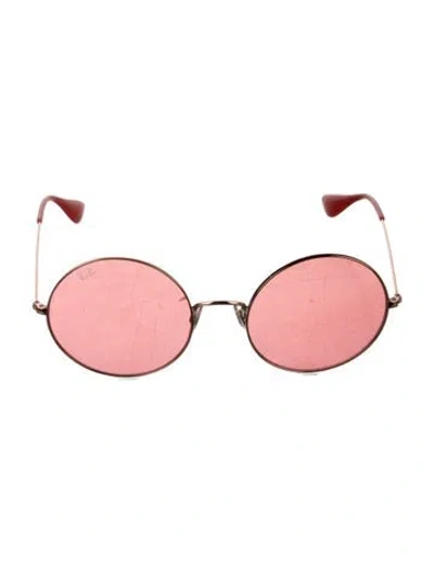 Pre-owned Ray Ban Ja-jo Round Sunglasses In Red