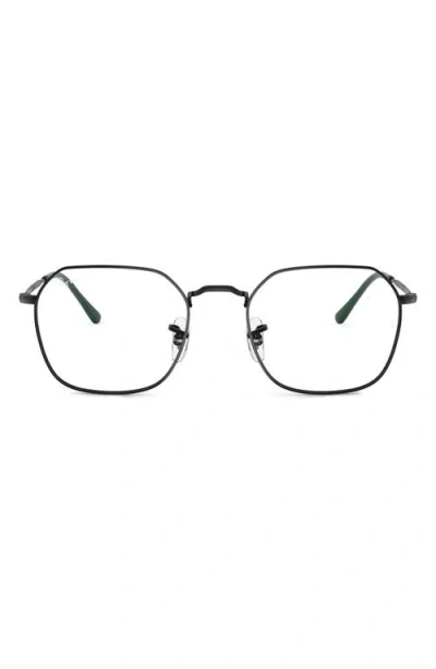 Ray Ban Ray-ban Jim 51mm Irregular Optical Glasses In Black