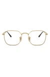 Ray Ban Jim 51mm Irregular Optical Glasses In Gold Flash