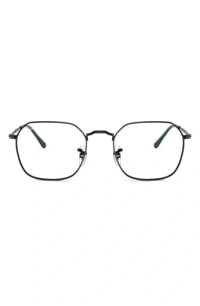 Ray Ban Jim 53mm Irregular Optical Glasses In Black