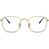 Ray Ban Ray-ban Jim 53mm Irregular Optical Glasses In Gold Flash