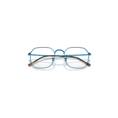 Ray Ban Jim Optics Eyeglasses Blue Frame Clear Lenses Polarized 51-20