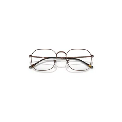 Ray Ban Jim Optics Eyeglasses Brown Frame Clear Lenses Polarized 53-20