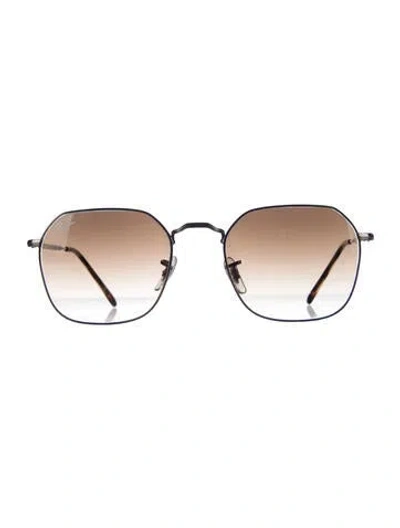 Pre-owned Ray Ban Jim Round Sunglasses In Black/metallic