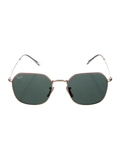 Pre-owned Ray Ban Jim Square Sunglasses In Gold