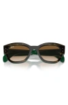 Ray Ban Jorge 52mm Gradient Square Sunglasses In Brown/ Green