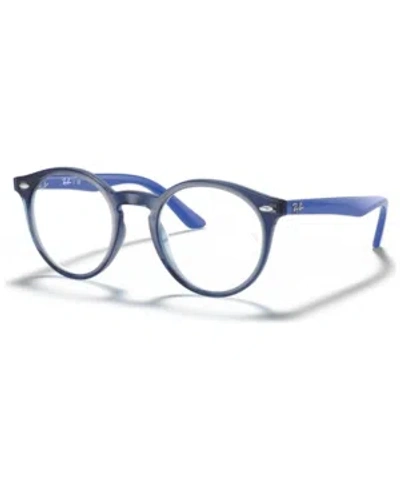 Ray-ban Jr Ry1594 Chid Round Eyeglasses In Transparent Blue