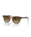 Ray-ban Jr Kid's Polarized Sunglasses, Rb9098s In Havana On Transparent