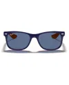 Ray-ban Jr . Kids Sunglasses, Rj9052 New Wayfarer (ages 7-10) In Blue,blue