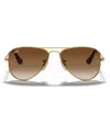 Ray-ban Jr . Kids Sunglasses, Rj9506s Aviator (ages 4-6) In Gold,brown Gradient