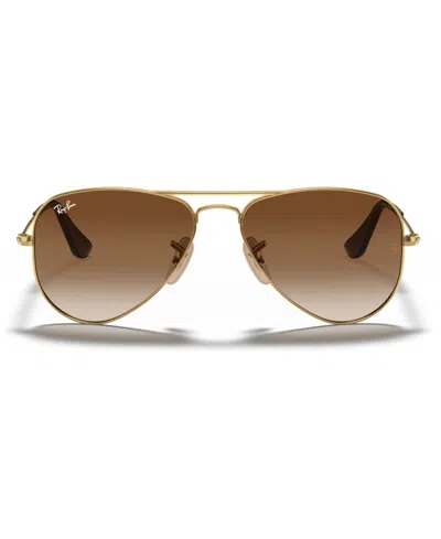 Ray-ban Jr . Kids Sunglasses, Rj9506s Aviator (ages 4-6) In Gold,brown Gradient