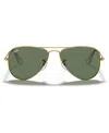 Ray-ban Jr . Kids Sunglasses, Rj9506s Aviator (ages 4-6) In Gold,green