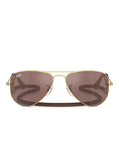 Ray-ban Junior Aviator Metallic Sunglasses