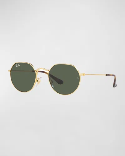 Ray-ban Junior Boy's Rj9565s 47 Round Sunglasses In Gold Flash
