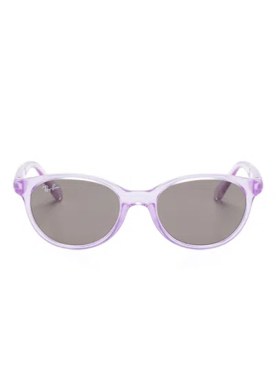 Ray-ban Junior Kids' Oval-frame Sunglasses In Purple