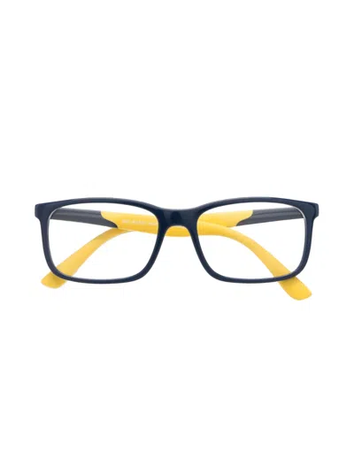Ray-ban Junior Kids' Rb1621 Square-frame Optical Glasses In Blue