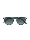 Ray-ban Junior Rb9064s Round-frame Sunglasses In Green